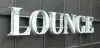 Product image 3 of the product “Capital Letters - LOUNGE on metal frame Height about 50cm. white color letter. ”